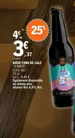 E.Leclerc BIÈRE FOND DE CALE 3 MATS offre