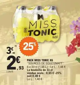 E.Leclerc PACK MISS TONIC X6 offre