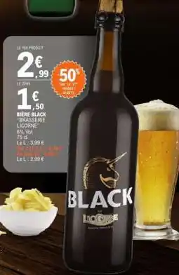 E.Leclerc BIÈRE BLACK 'BRASSERIE LICORNE' offre