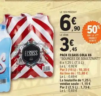 E.Leclerc PACK ELSASS COLA X6 offre