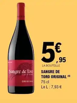 E.Leclerc SANGRE DE TORO ORIGINAL offre