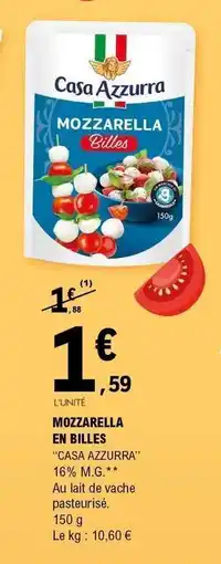 E.Leclerc MOZZARELLA EN BILLES offre