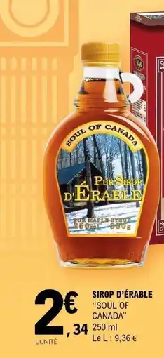 E.Leclerc Sirop d'érable offre