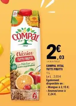 E.Leclerc COMPAL VITAL TUTTI FRUTTI offre