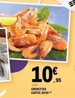 E.Leclerc CREVETTES CUITES 30/50 offre