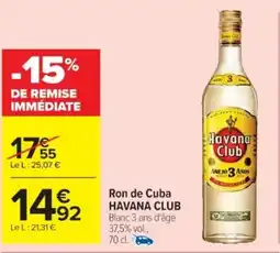 Cora x Carrefour HAVANA CLUB Ron de Cuba offre