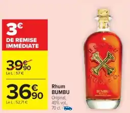 Cora x Carrefour BUMBU Rhum offre
