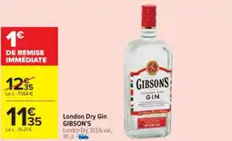 Cora x Carrefour GIBSON'S London Dry Gin offre