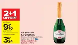 Cora x Carrefour CAFÉ DE PARIS Vin mousseux offre