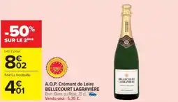 Cora x Carrefour BELLECOURT LAGRAVIÈRE A.O.P. Crémant de Loire offre