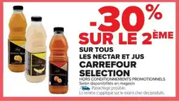 Cora x Carrefour Sur tous les nectar et jus carrefour selection offre