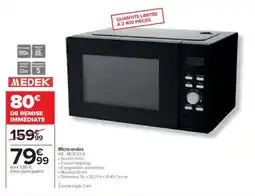 Cora x Carrefour Micro-ondes MEDE3OUX offre