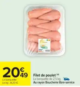 Cora x Carrefour Filet de poulet offre