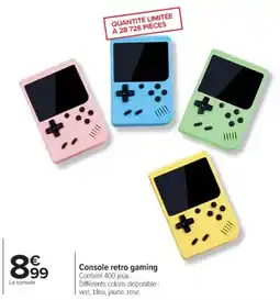Cora x Carrefour Console retro gaming offre