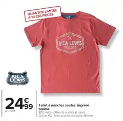 Cora x Carrefour T-shirt à manches courtes imprimé homme offre