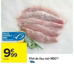 Cora x Carrefour Filet de lieu noir MSC offre