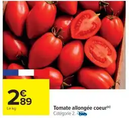 Cora x Carrefour Tomate allongée coeur offre