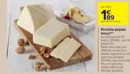 Cora x Carrefour Pecorino pepato fresco offre
