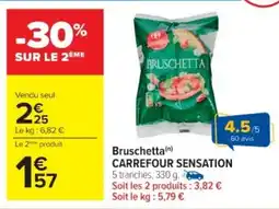 Cora x Carrefour Bruschetta carrefour sensation offre