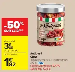 Cora x Carrefour CIRO Antipasti offre