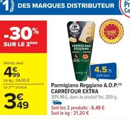 Cora x Carrefour Parmigiano reggiano a.o.p. carrefour extra offre
