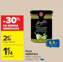 Cora x Carrefour GAROFALO Pesto offre