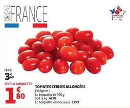 Auchan Supermarché Tomates cerises allongées offre