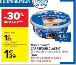 Cora x Carrefour Mascarpone carrefour classic' offre