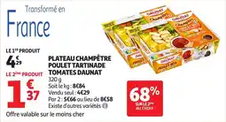 Auchan Supermarché Plateau champêtre poulet tartinade tomates daunat offre