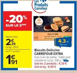 Cora x Carrefour Biscuits deliccino carrefour extra offre