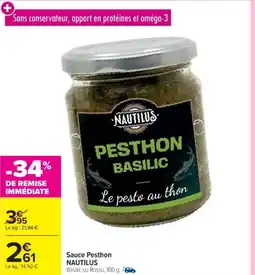Cora x Carrefour NAUTILUS Sauce Pesthon offre