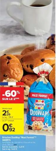 Cora x Carrefour HARRYS Brioches DooWap "Maxi Format" offre