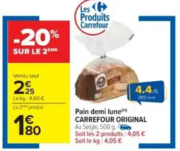 Cora x Carrefour Pain demi lune carrefour original offre