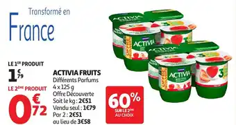 Auchan Supermarché Activia fruits offre