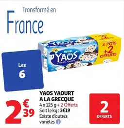 Auchan Supermarché Yaos yaourt a la grecque offre