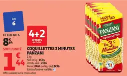 Auchan Supermarché Coquillettes 3 minutes panzani offre