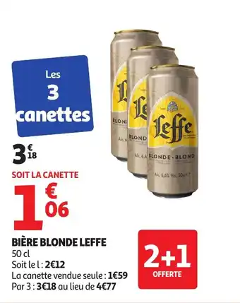 Auchan Supermarché Bière blonde leffe offre