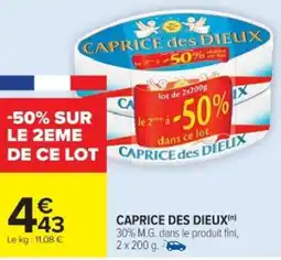 Cora x Carrefour CAPRICE DES DIEUX offre