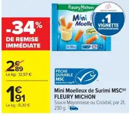 Cora x Carrefour FLEURY MICHON Mini Moelleux de Surimi MSC offre