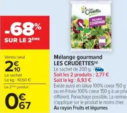 Cora x Carrefour LES CRUDETTES Mélange gourmand offre
