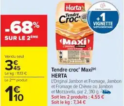 Cora x Carrefour HERTA Tendre croc' Maxi offre