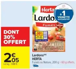 Cora x Carrefour HERTA Lardons offre
