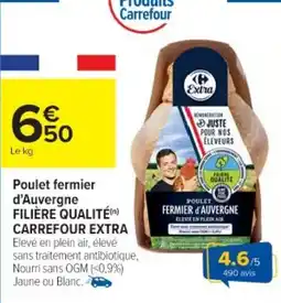 Cora x Carrefour Poulet fermier d'auvergne filière qualitécarrefour extra offre