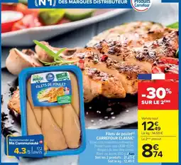 Cora x Carrefour Filets de poulet carrefour classic' offre