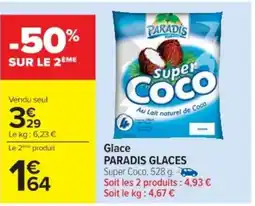 Cora x Carrefour PARADIS GLACES Glace offre