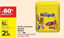 Cora x Carrefour NESTLÉ Poudre chocolatée Nesquik offre