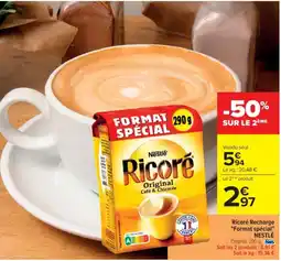 Cora x Carrefour NESTLÉ Ricoré Recharge "Format spécial" offre