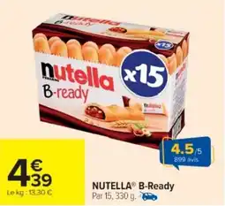 Cora x Carrefour NUTELLA B-Ready offre