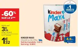 Cora x Carrefour KINDER MAXI offre