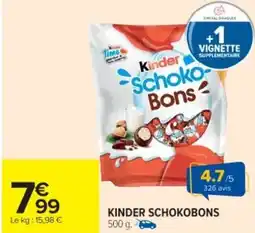 Cora x Carrefour KINDER SCHOKOBONS offre